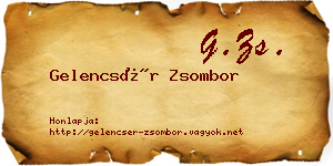 Gelencsér Zsombor névjegykártya